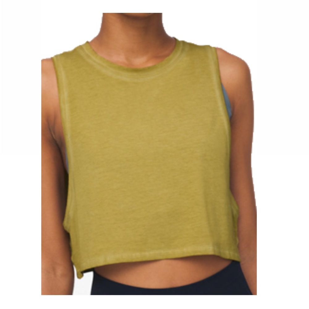 lululemon athletica Olive Cropped Muscle Tank